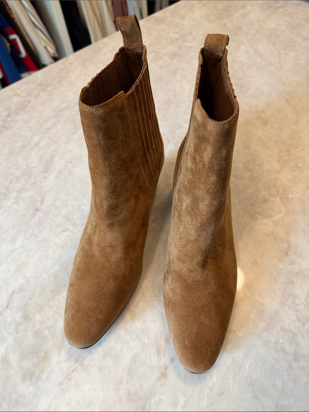 J Crew Suede Leather Booties 8.5 Brown NEW No Box Western Classic Fall